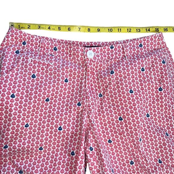 Columbia Super Bonehead Shorts Sailboats Size 8 Cotton Pink Blue Summer Preppy - Picture 7 of 10